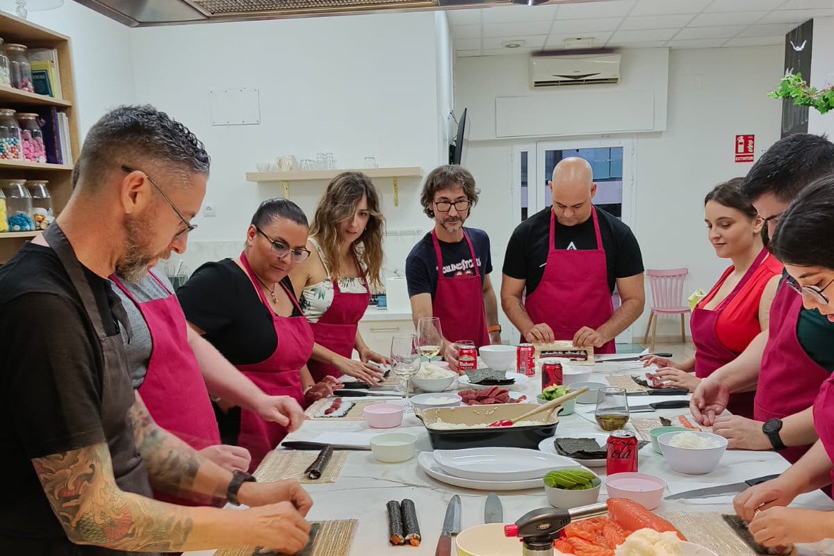 Taller de Sushi escuela picofino
