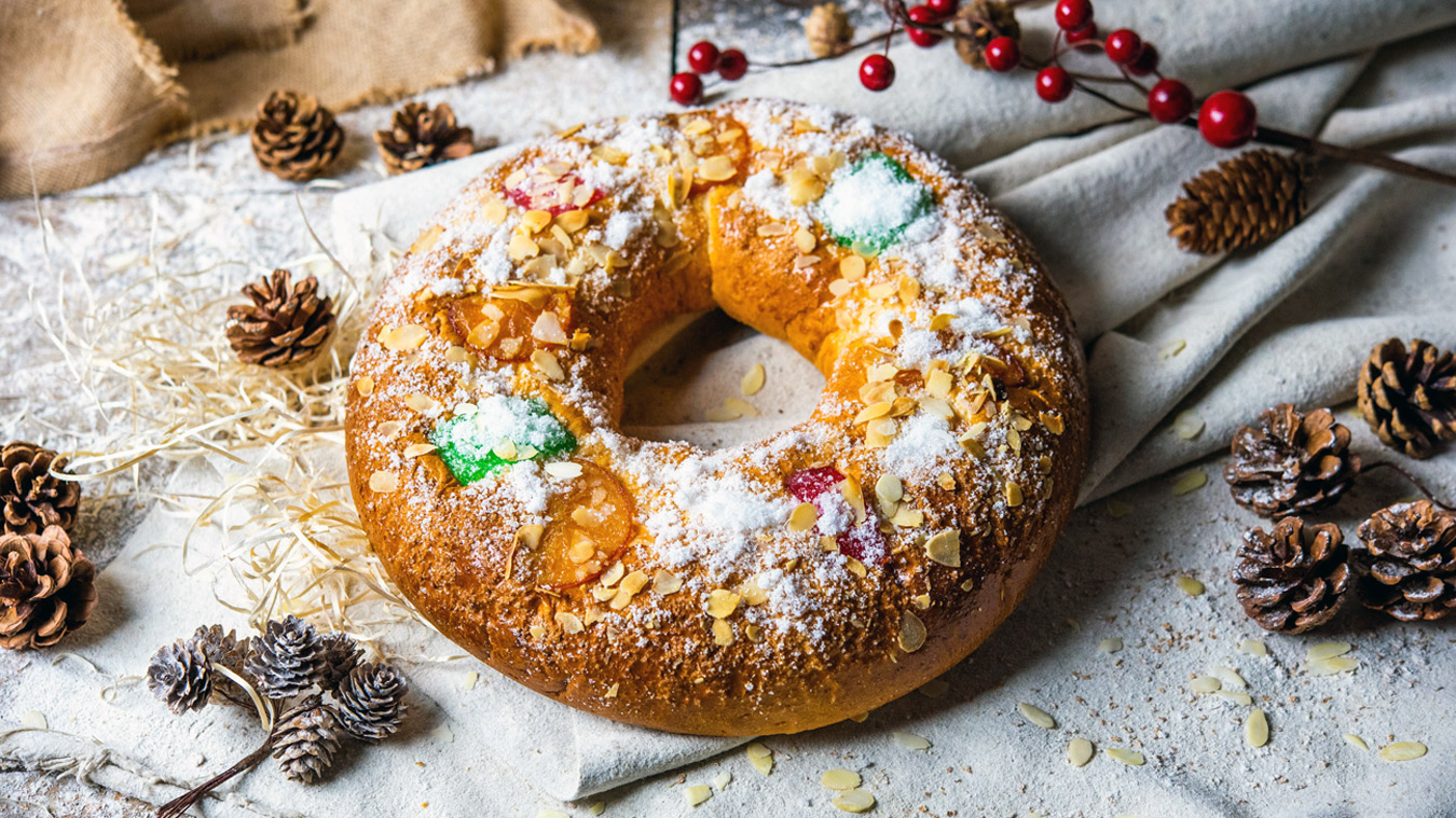Roscon de reyes navideño
